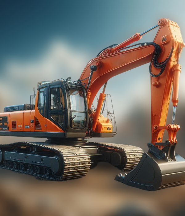 an orange Doosan 140 LRC (1)